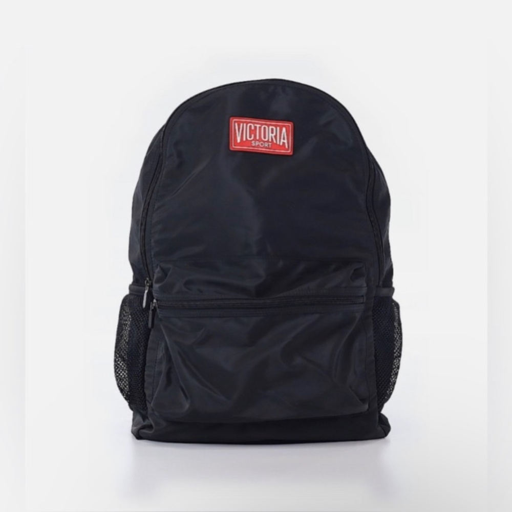 Victoria's Secret Sport Backpack in Black with Red Logo NWT